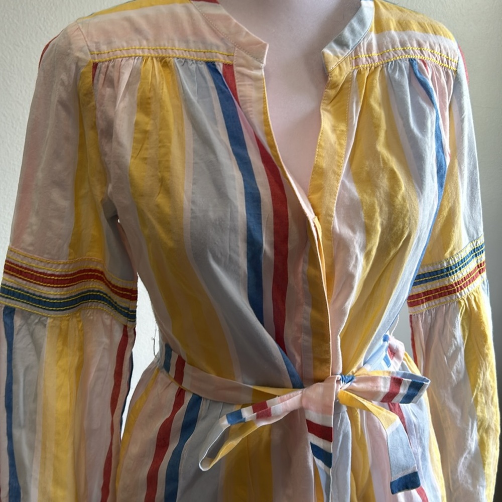 [lemlem] Colorful Striped Dress with Belt - Size Small - Picture 2 of 6